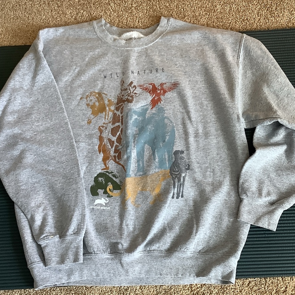 Wild Nature Graphic Sweatshirt in Gray